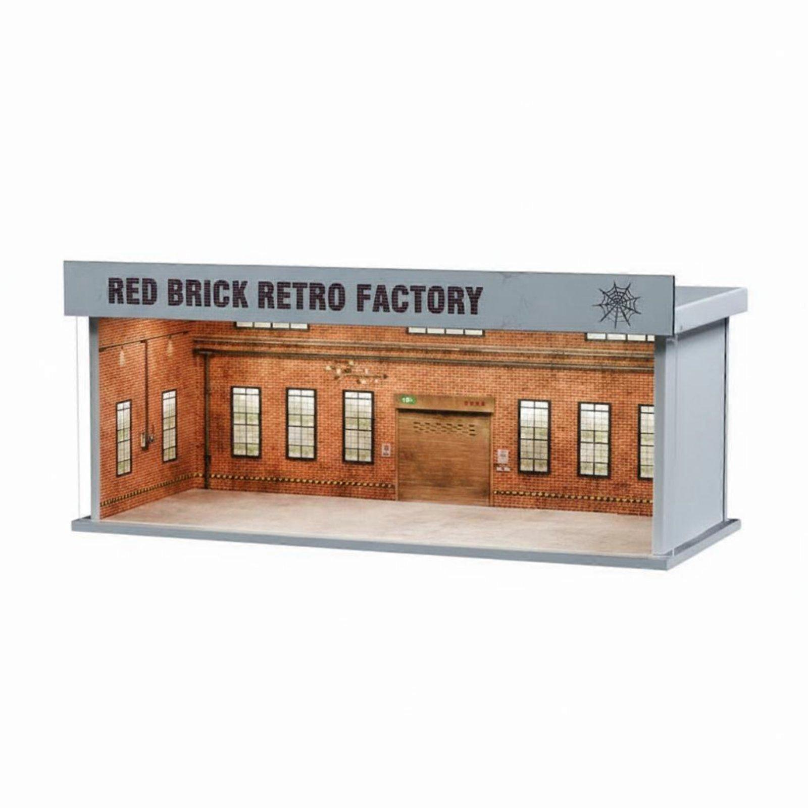 Lighted Model Car Display Box Dustproof LED Workshop Display Case Dust