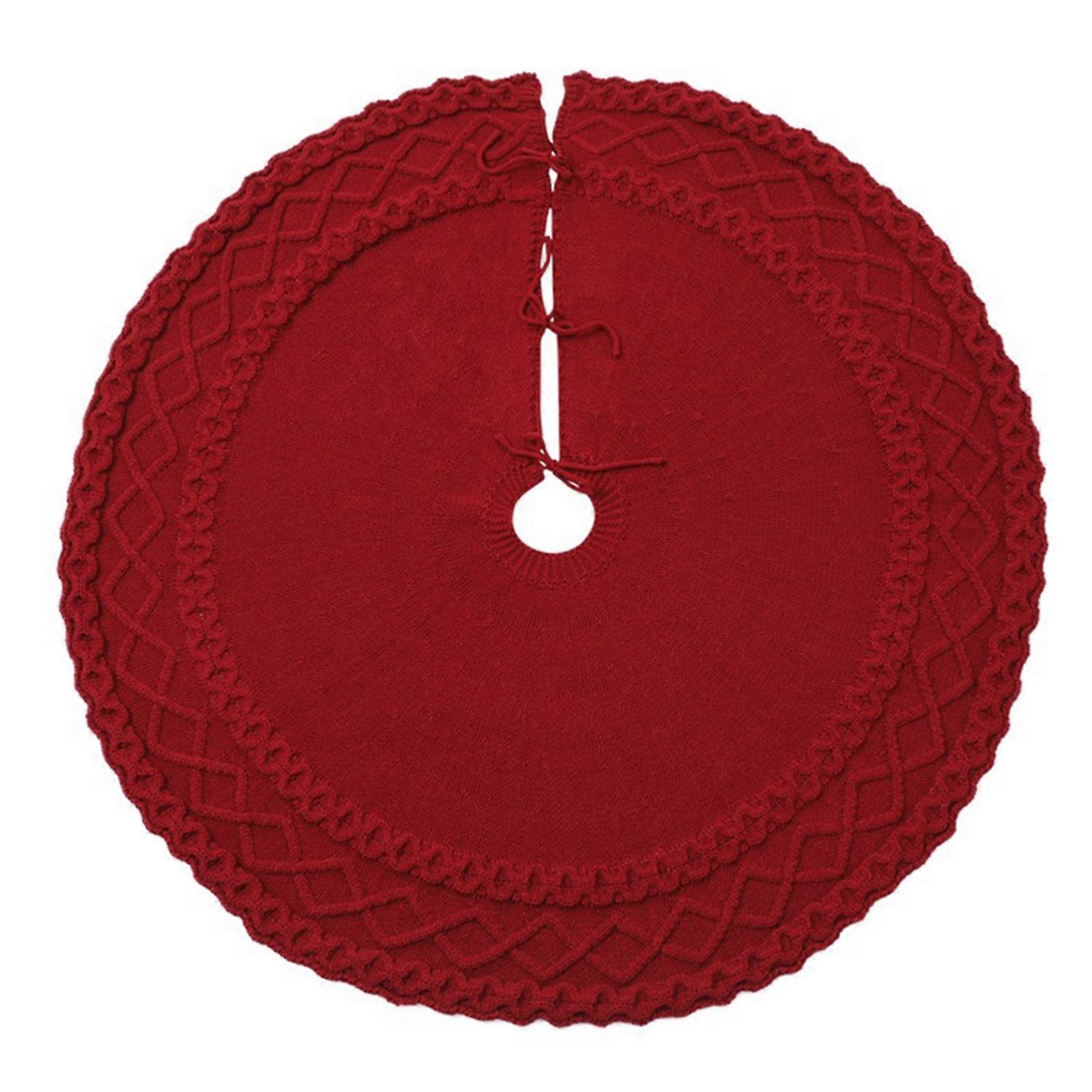48 Inch Rustic Cable-Knit Tree Skirt
