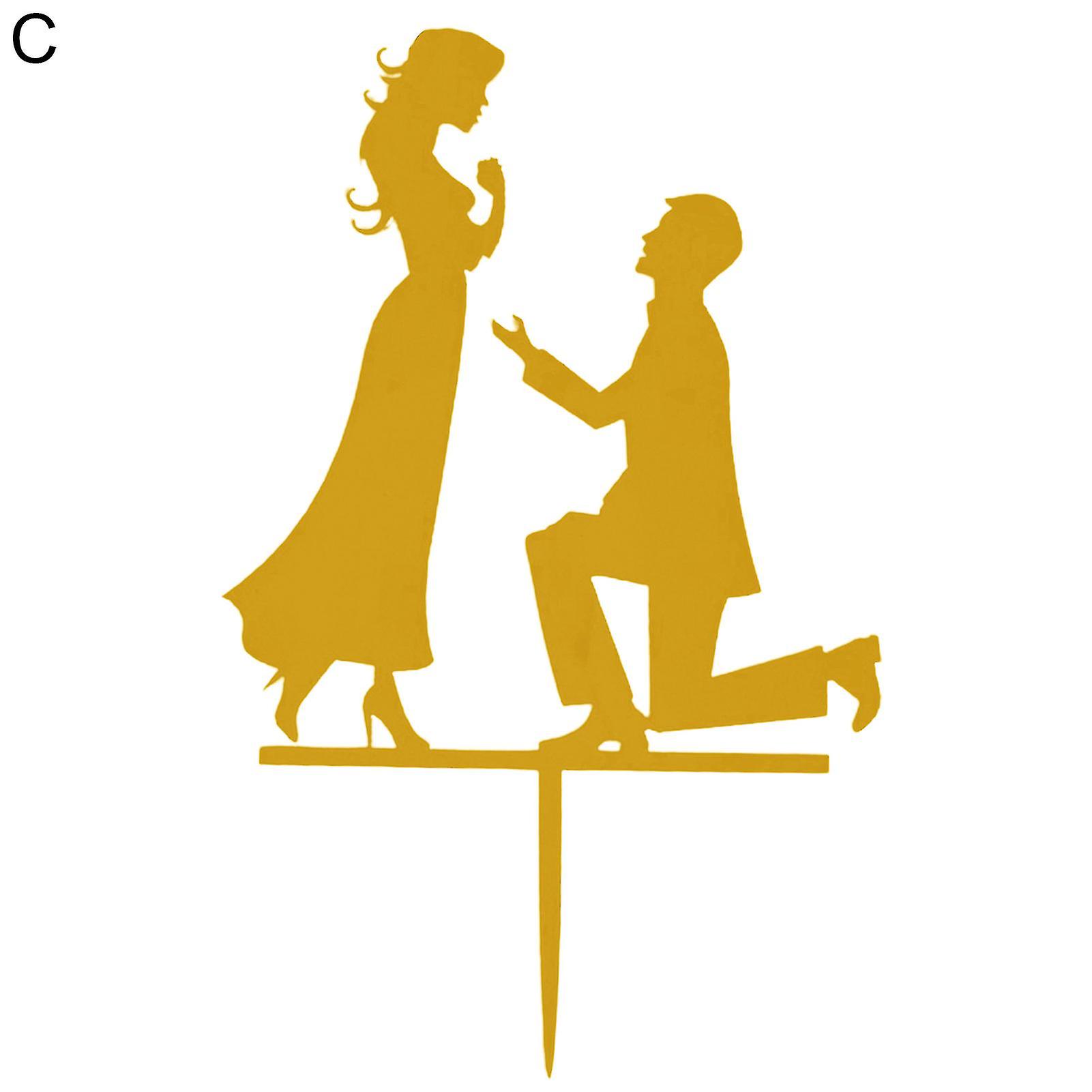 Gâteau d’anniversaire Topper Smooth Edge Réutilisable Ornemental Hollow Design Unique Cake Pick Party Fournitures