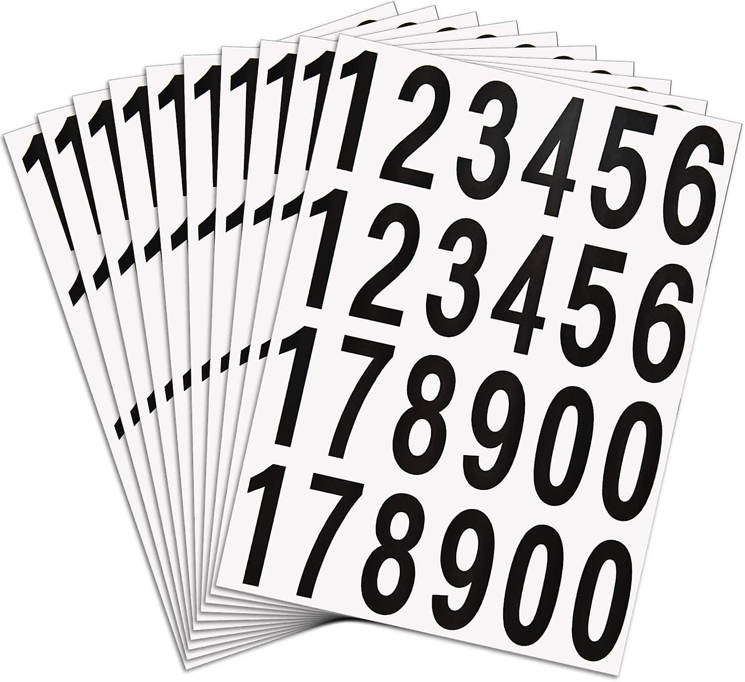 240 قطعة 10 أوراق أرقام ملصقات أرقام صندوق بريد أرقام فينيل ذاتية اللصق لعلامات الإقامة وصندوق البريد (2 بوصة ، أسود على أبيض)