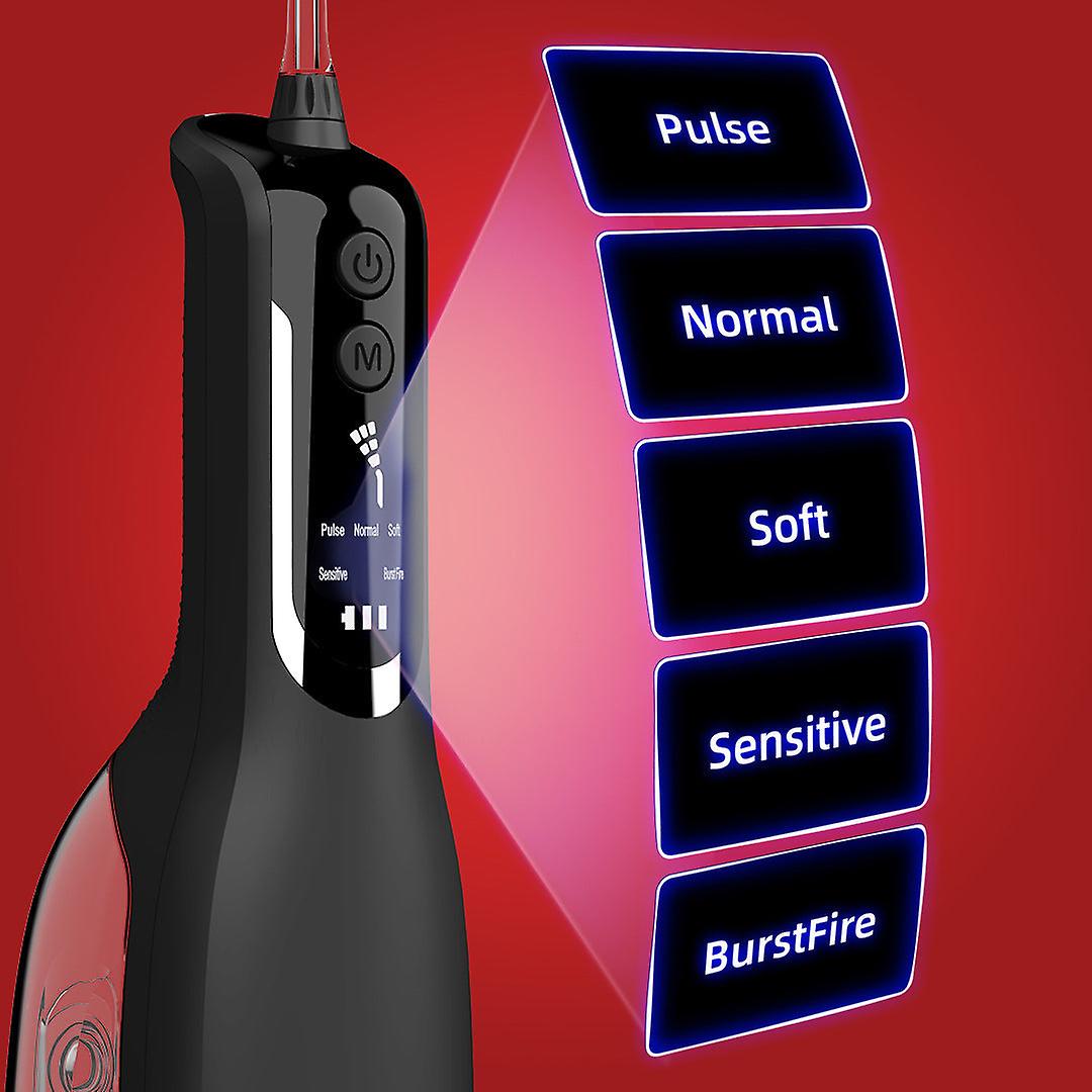 Smart Water Flosser Water Thread Oral Dental Irrigator Intelligent Display Portable 5 Modes 330ml Tank Water Jet Waterproof Ipx7