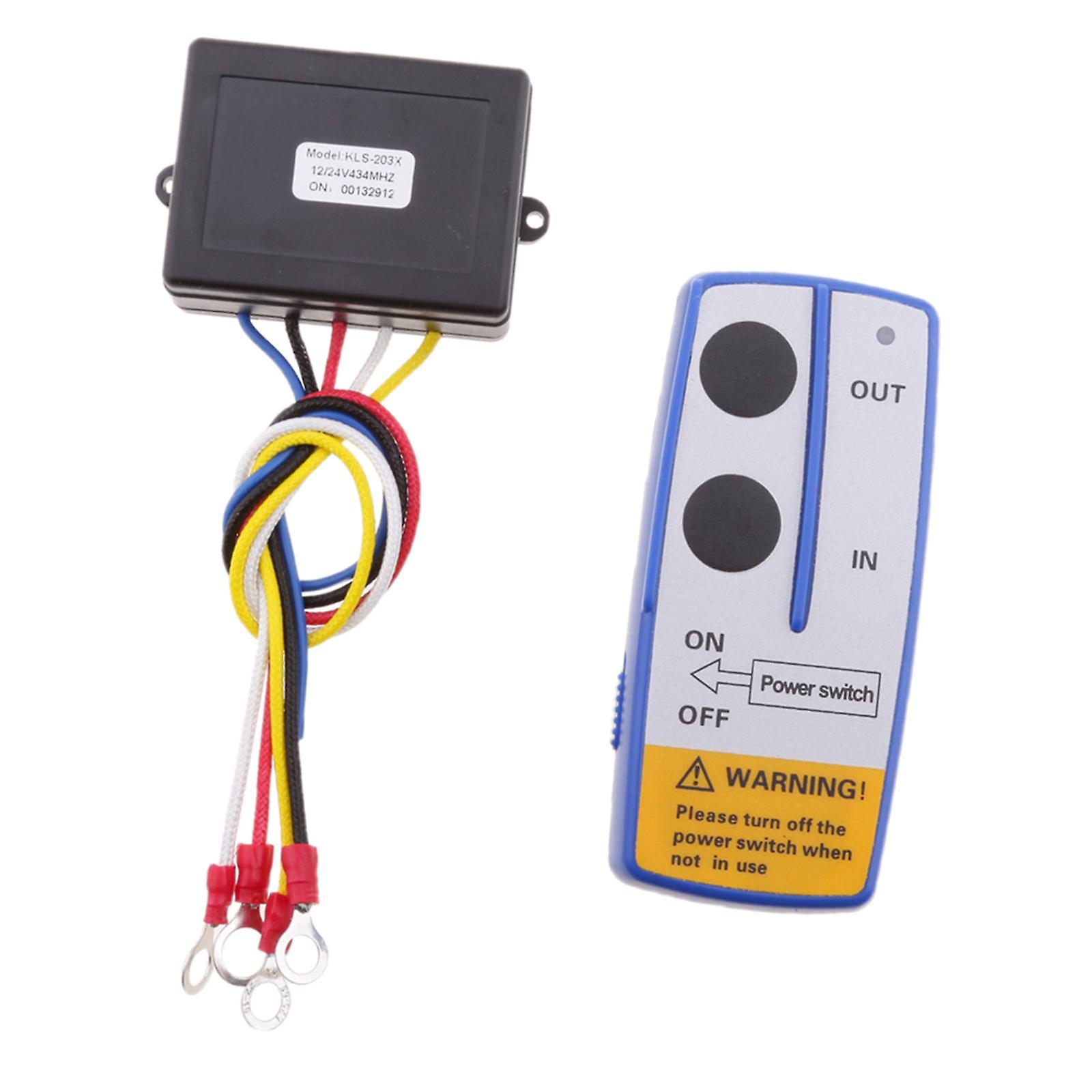 12/24V 98ft Car ATV SUV Wireless Winch Remote Control Switch Handset KLS-203