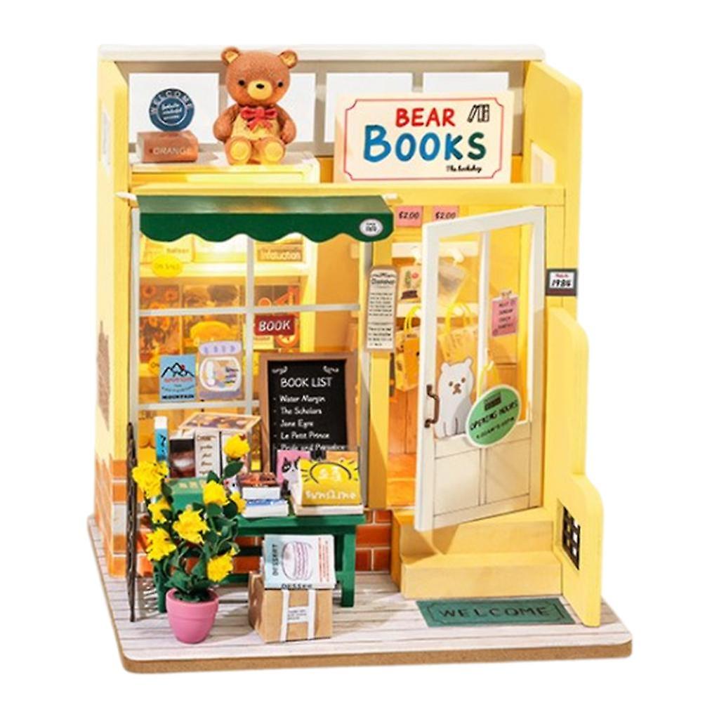 家具キット付きDIYドールハウスLEDライトウッドハウスルームおもちゃの本店