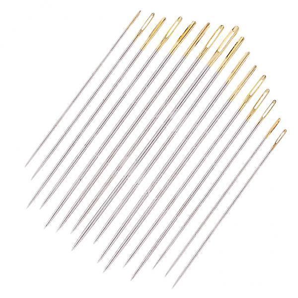 3x16 قطعة / مجموعة إبر خياطة يدوية فولاذية للتطريز عبر غرزة مع العين