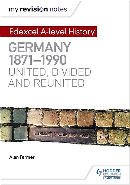 My Revision Notes Edexcel Alevel History Germany 18711990 United Divided And Reu by Alan Farmer Paperback Book