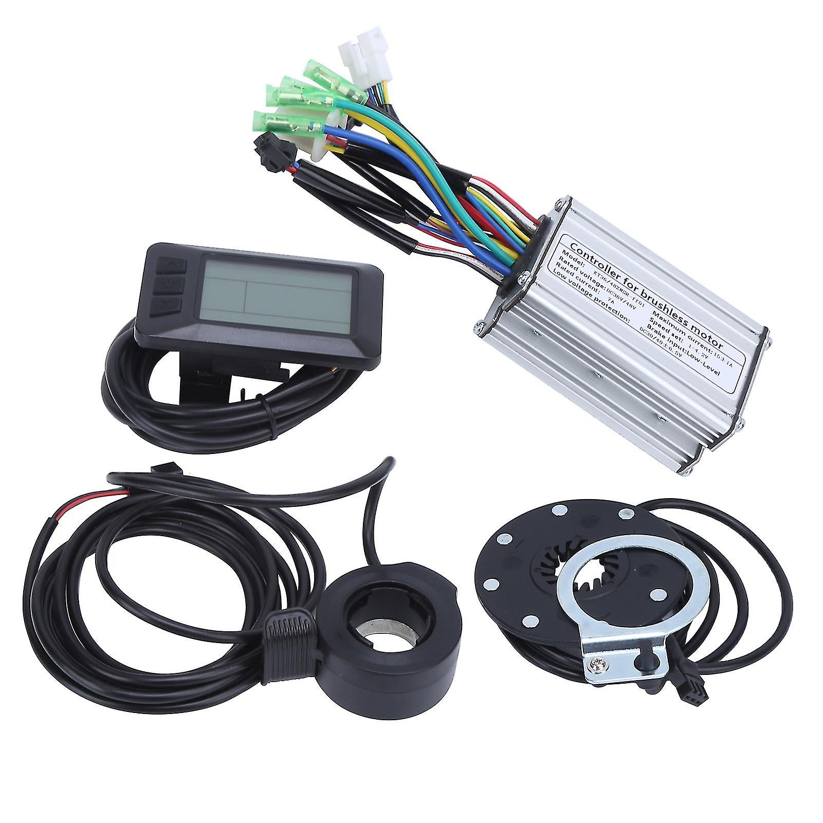 36V/48v 250w Electric Motor Brushless 7a Controller Kit With Ktlcd7u Display Panel Sensor Throttle For Electric Bike