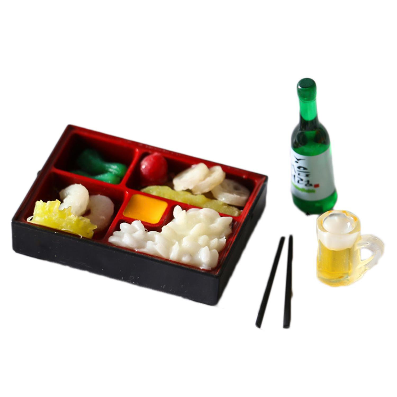 ZHOUBA 1 Set Dollhouse Fast Food Delicate DIY Tiny 1:12 Dollhouse Miniature Food Set for Park
