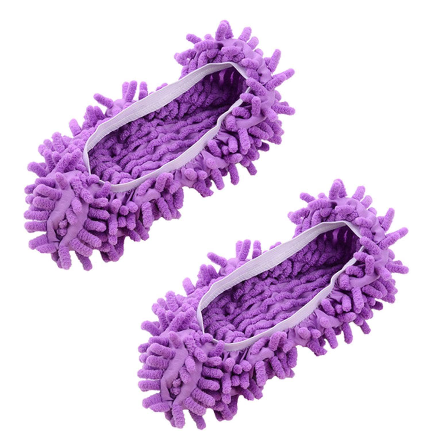 ZHOUBA 2Pcs/10Pcs Bathroom Kitchen Cleaner Mop Fuzzy Slipper Floor Cleaning Shoe Cover