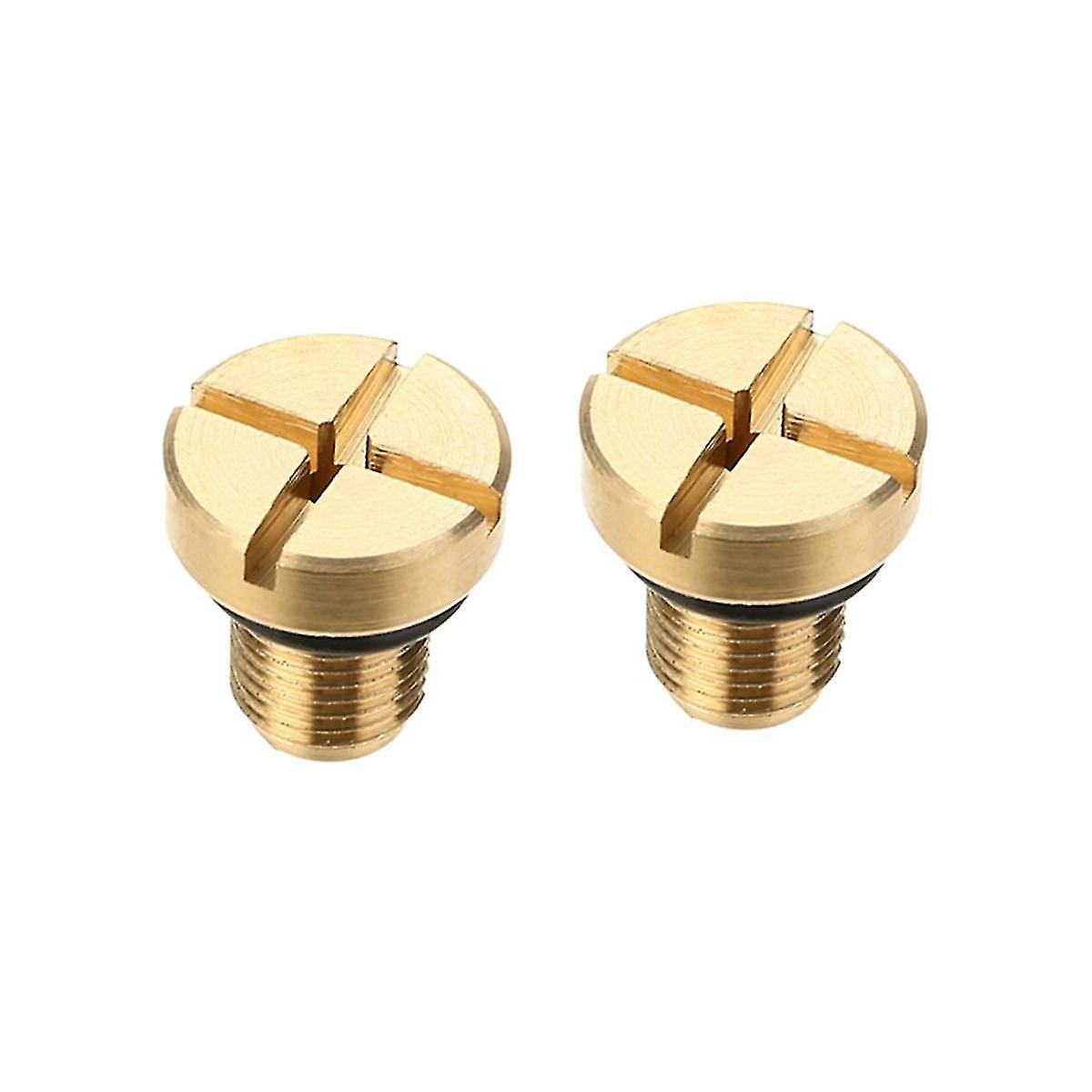 2 Pcs 17111712788 Radiator Overflow Coolant Expansion Tank Bleeder Screw Gold For E36 E39 E46 Etc