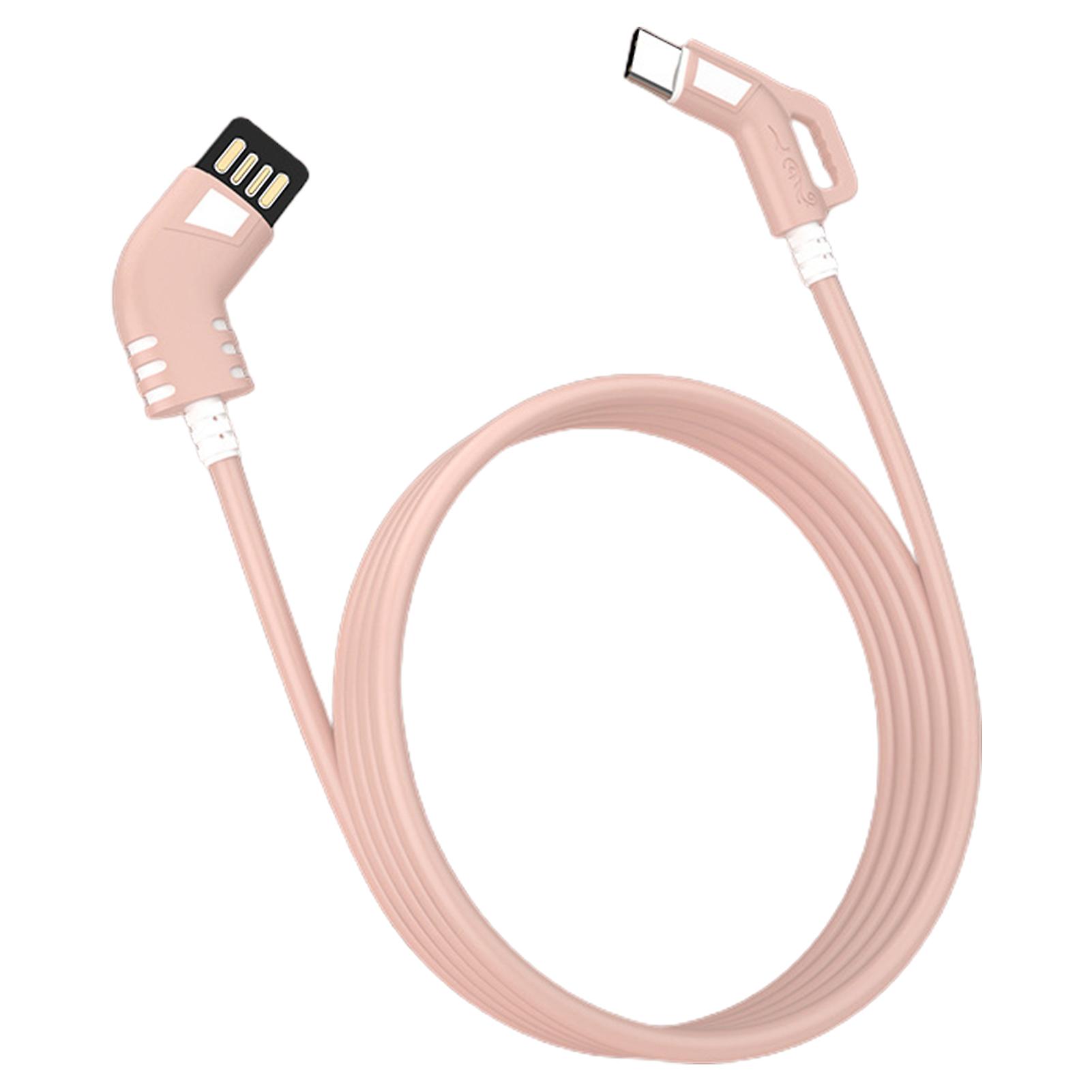 Data Cable 90 Degree 2-in-1 1m Fast Charging Cord for Type-C Mobile Phone