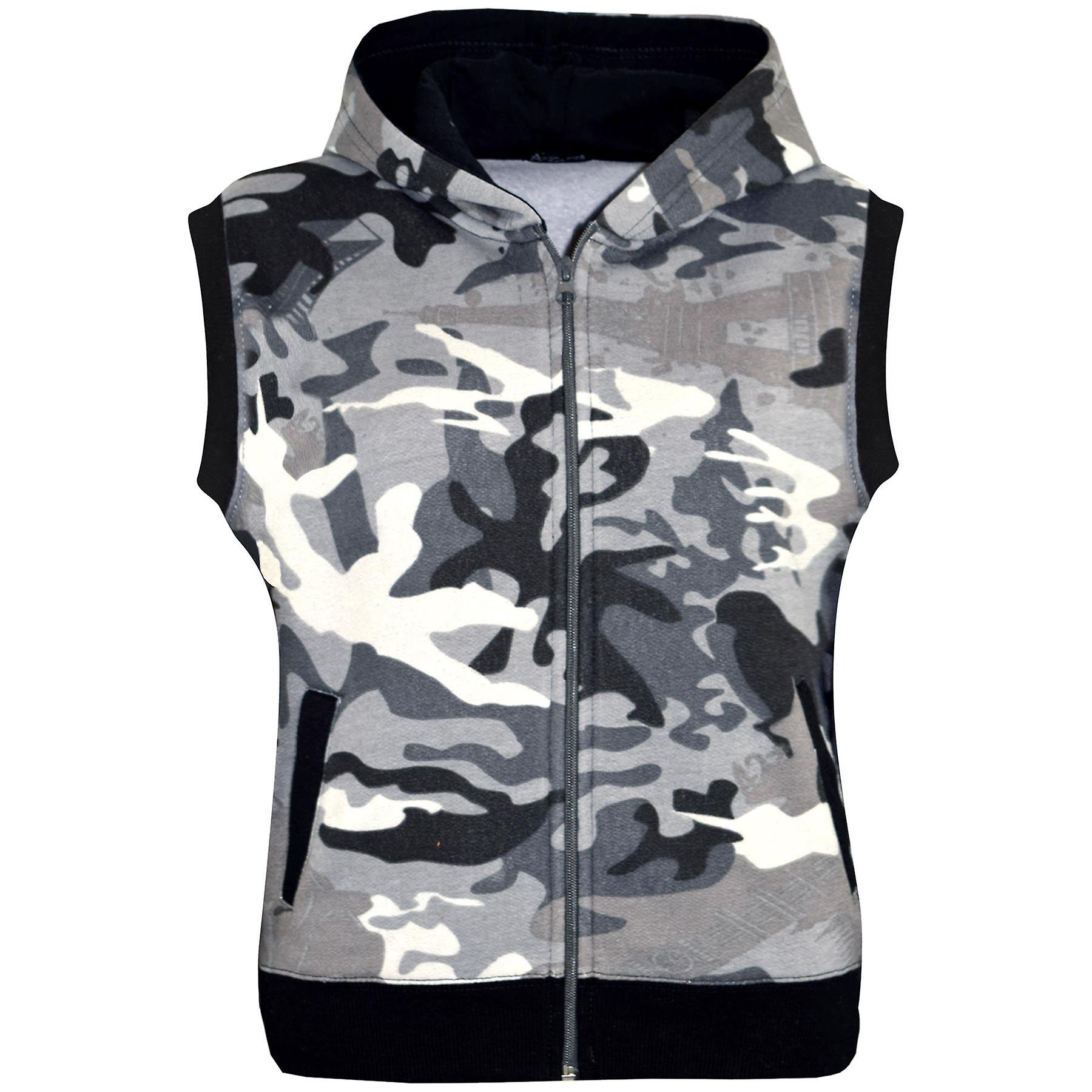 Kids Unisex Plain Fleece Hoodie Sleeveless Gilet Fruugo US