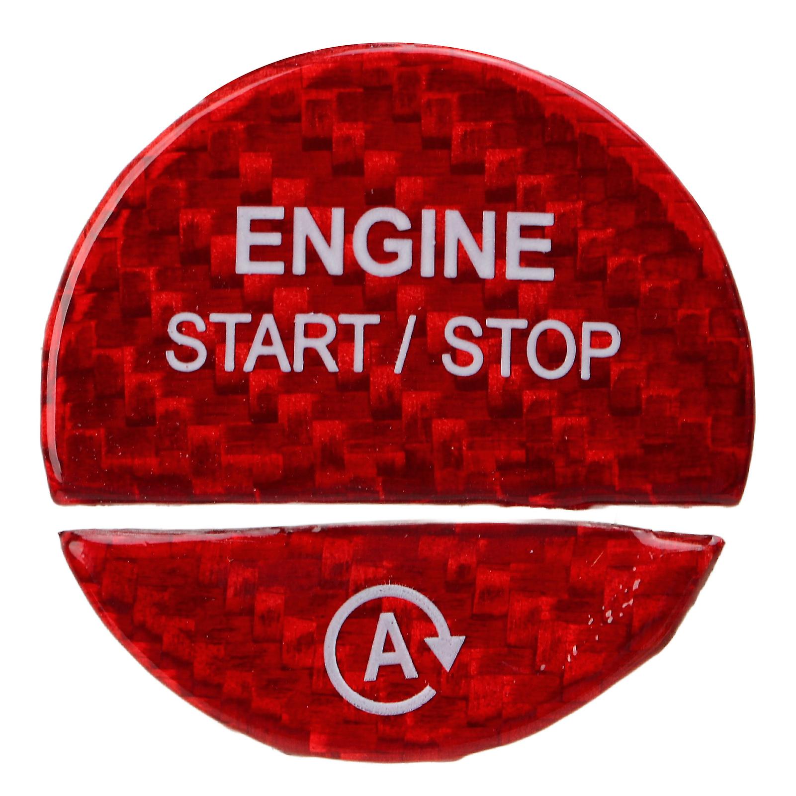 Push Start Button Sticker,Engine Start Stop Button Start Stop Button Cover Ignition Switch Button Trim Meticulously Designed