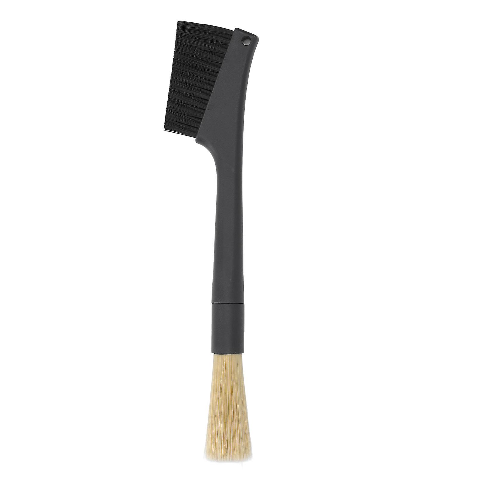 Double Head Coffee Machine Cleaning Brush 26.5cm with Detachable Heads