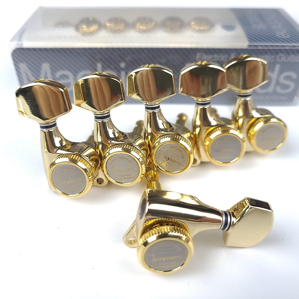 1 Set Guitar Locking Tuners Electric Guitar Machine Heads Tuners Lock String Tuning Pegs Gold Made In Korea