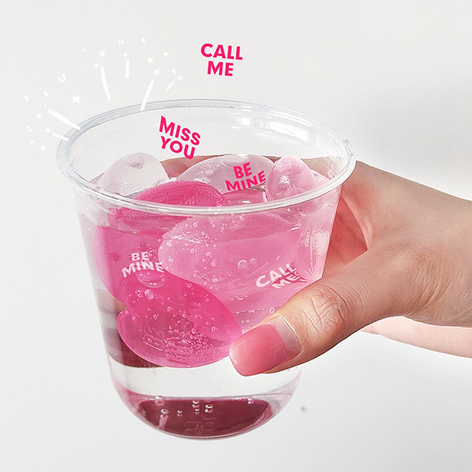 15 Pack Heart Shaped Reusable Ice Cubes Pure Water Reusable Ice Cubes for Drinks Whiskey Vodka Coffee 