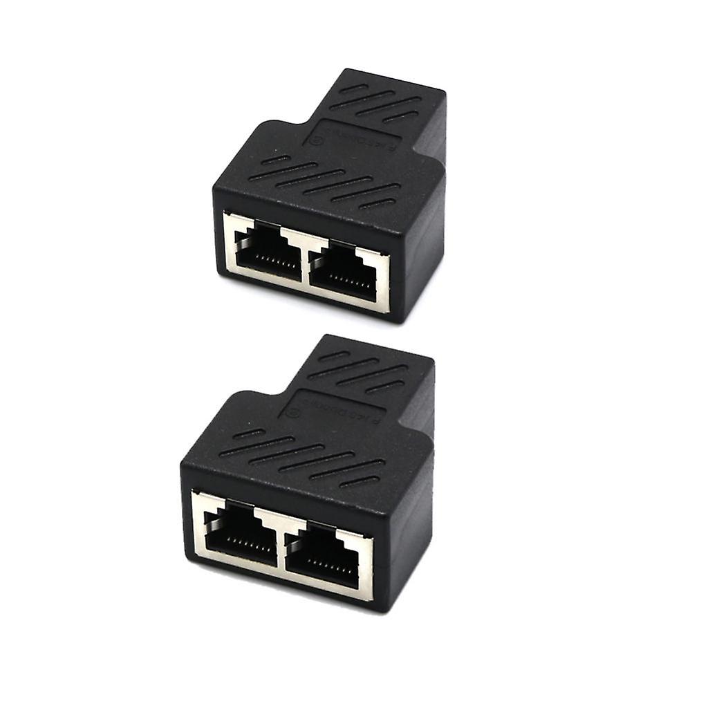 1 to 2 Port  LAN Ethernet Cable Network Connector Splitter Adapter Plug
