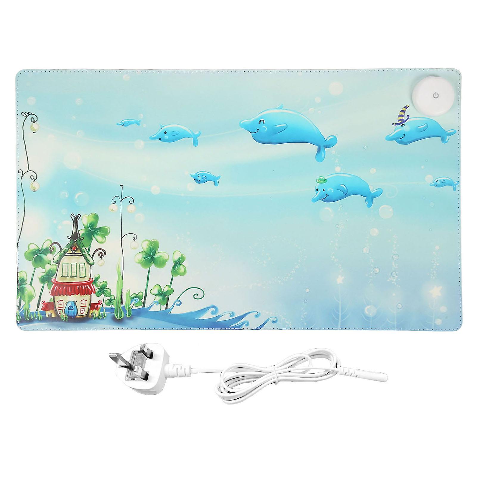 24x14In Heated Mouse Pad 3 Temperature Control Warm Desk Pad Large Heating Mouse Pad for Home School Office 100‑240V UK Plug