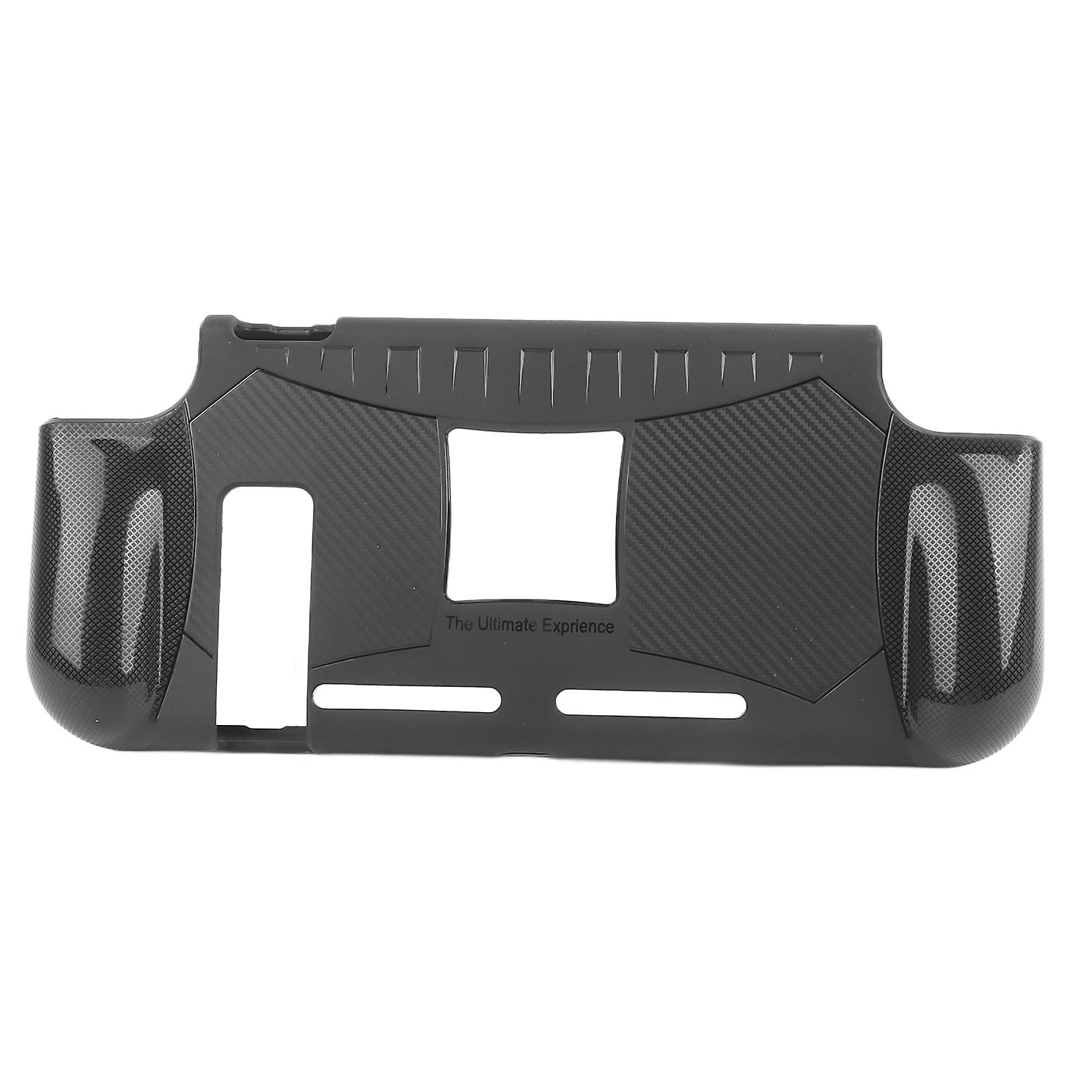 Game Console Protective Cover Shockproof Drop Resistant Soft TPU Console Case Cover for Switch Black