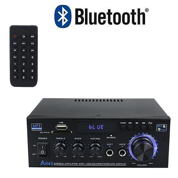 New Arrival Digital Bluetooth Ak45 Power Amplifier Vehicle-Mounted Home Use 2.0 Channel Audio Amplifier Player