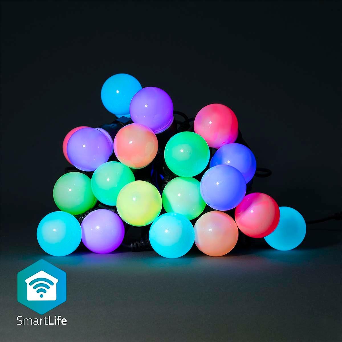 SmartLife Julbelysning | Festljus | Wi-Fi | RGB | 20 LED's | 10 m | Android™ / IOS | Glödlampediamet