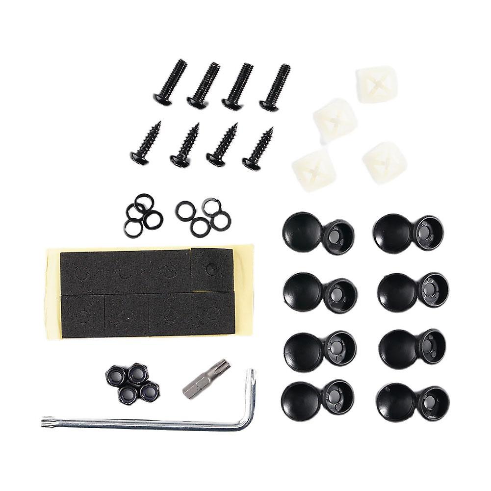 Black (B)$Anti-theft license plate screw kit American standard license plate screw accessories stainless steel screw tool full set cross-border spot