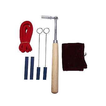 Professional Portable Trolley Jujube Piano Tuner Tuner Mute Kit Tool Box Piano Tuning Rod Tool Kit Mute Hammer Diy Set