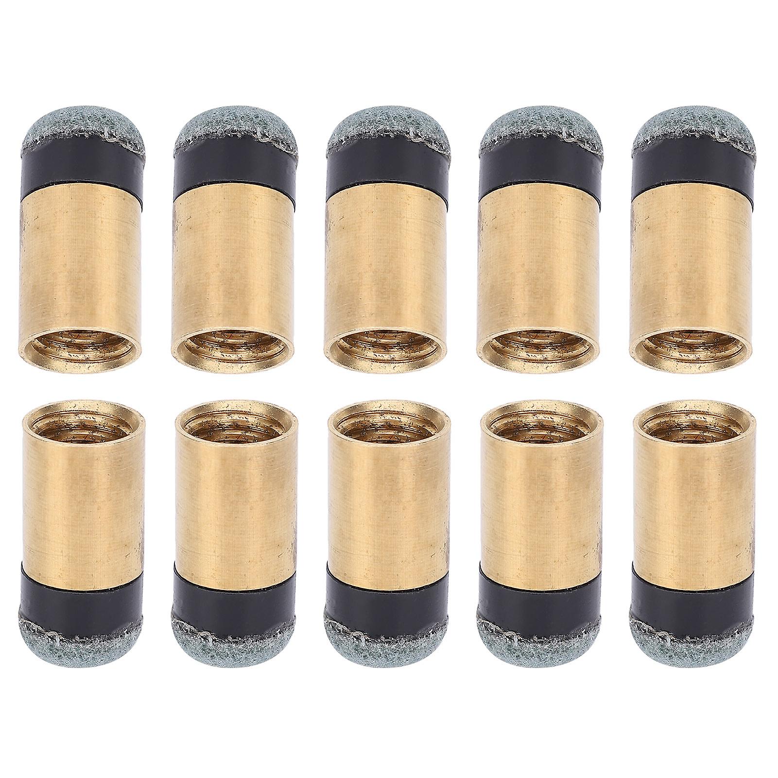 10Pcs Pool Cue Tips 12MM & 13MM Copper Artificial Leather