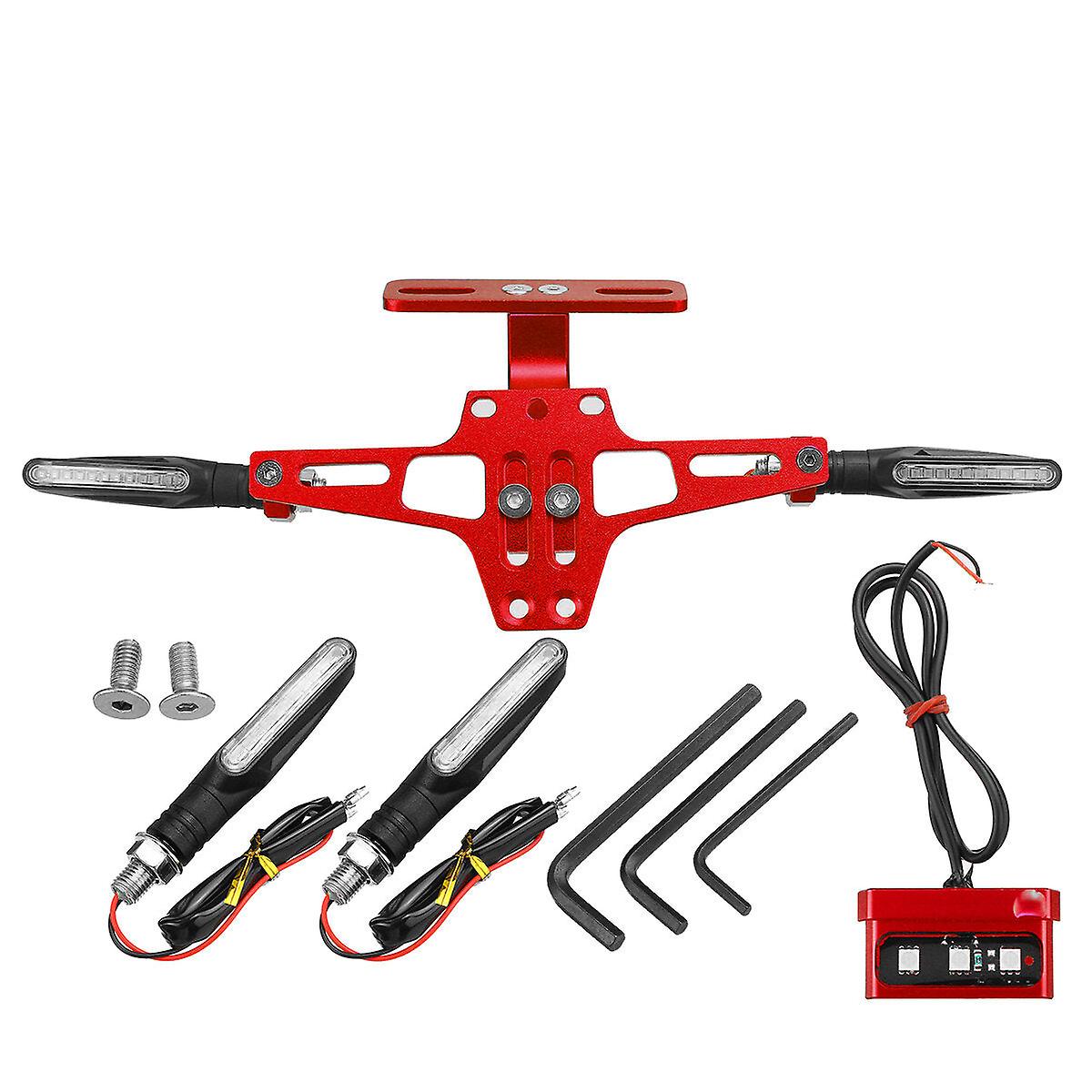 12V Moto Flowinig Led Plaque d’immatriculation Lampe Clignotants Feu stop arrière