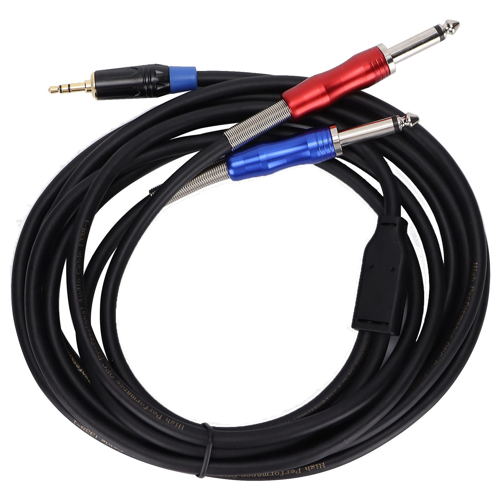 Audio,Adapter,Cable,3.5mm,to,Dual,1/4in