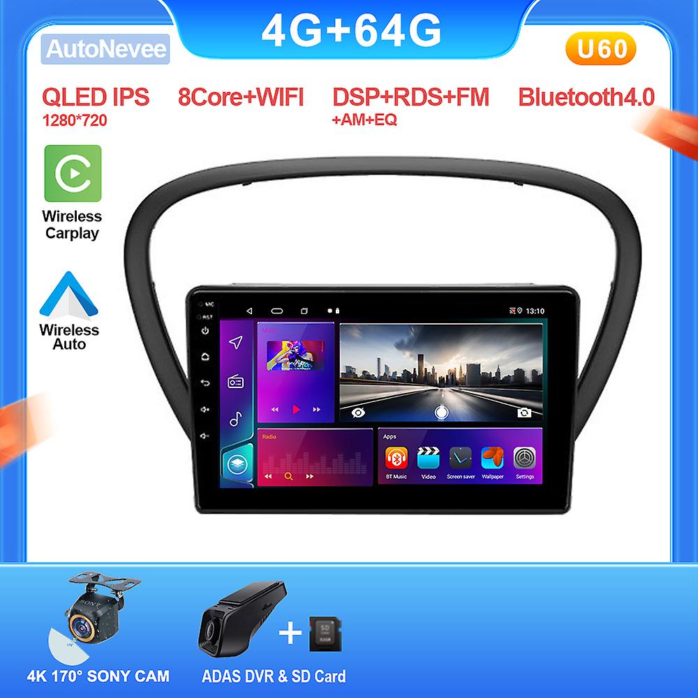 Android For Peugeot 607 2004 - 2010 Auto Carplay Radio Stereo Multimedia Player Car Intelligent Systems Screen Pantalla Audio CD