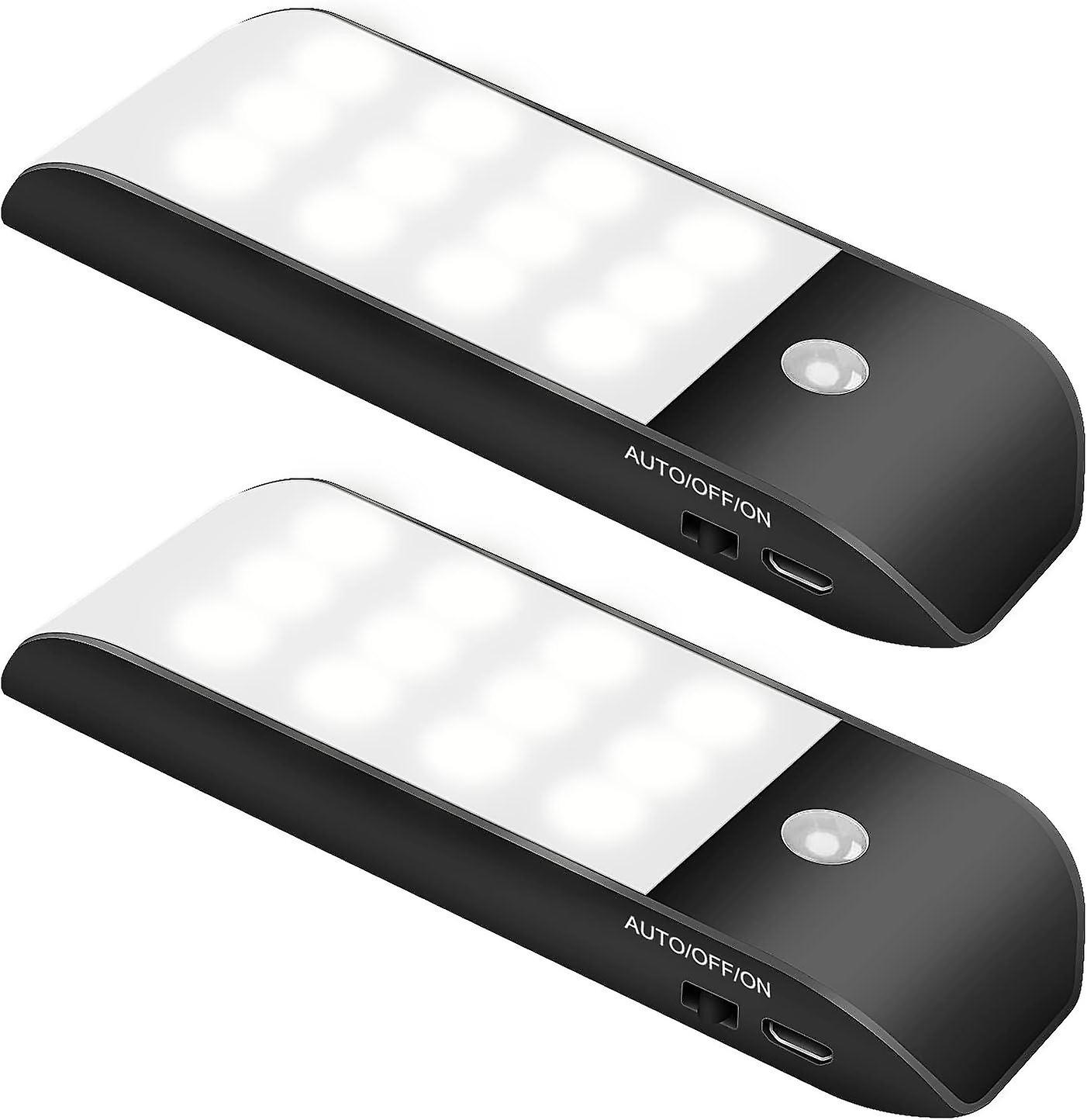 2 Pack Cabinet Lights with Motion Sensor Rechargeable