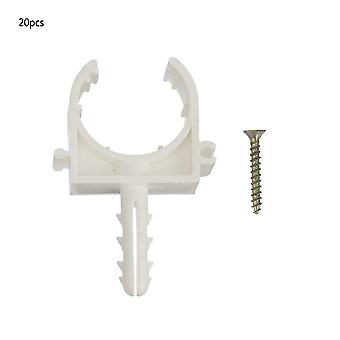 20 Stück U-förmige Rohrschellen, 16 mm Wasserleitung feste Clips Halterung mit Schraube, langlebige Rohrbefestigungs- und Befestigungsteile, einfache Installation für