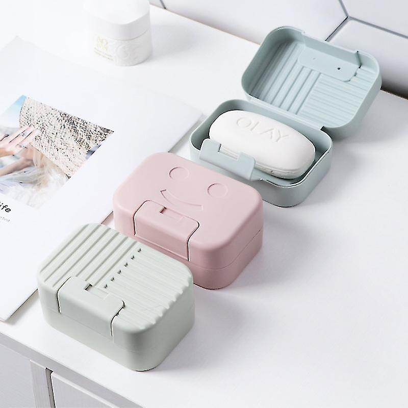 3パック防水旅行石鹸ボックスリークプルーフバスルーム旅行用蓋付き