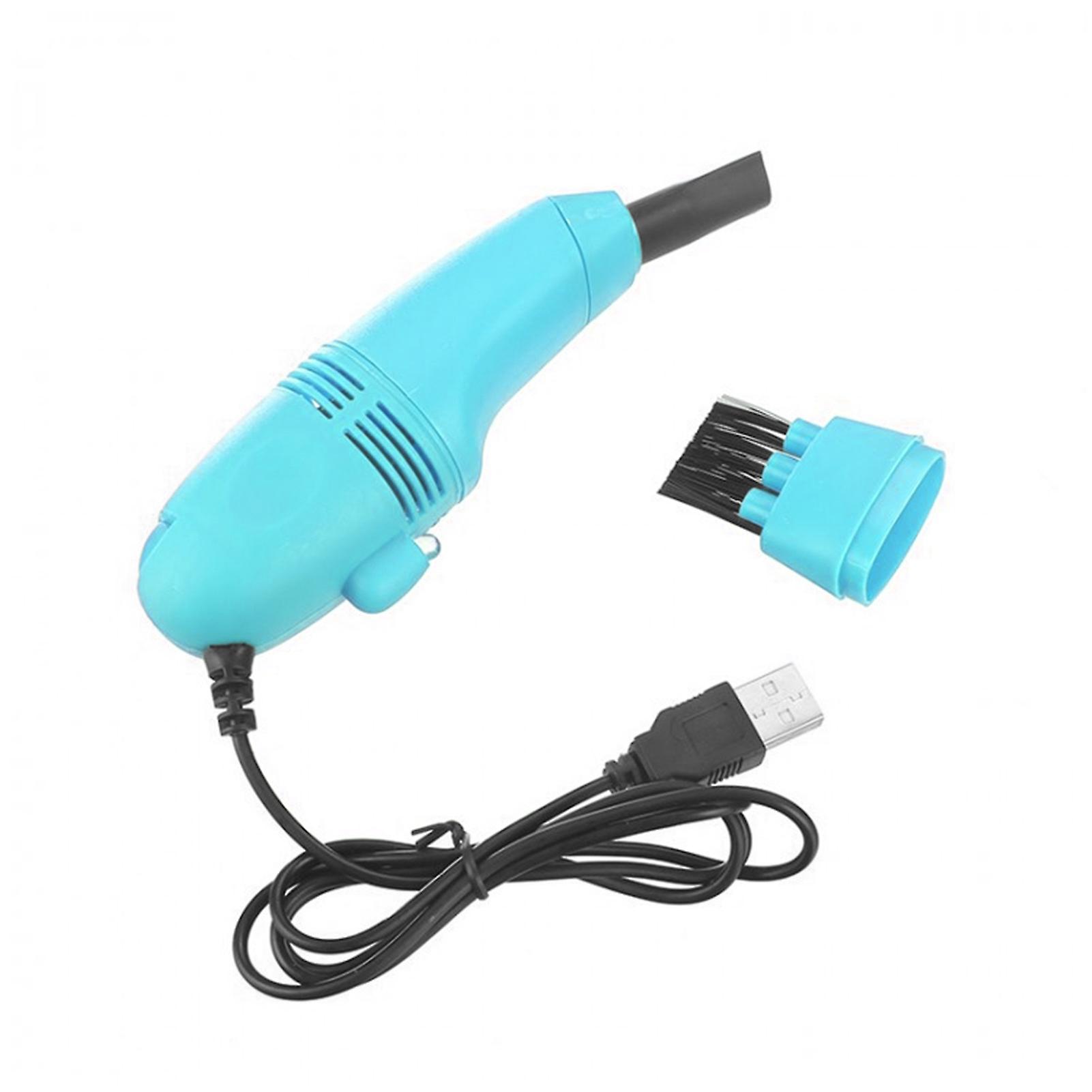 USB Mini Vacuum Cleaner Low Noise Large Capacity Portable Keyboard Cleaner Sky Blue