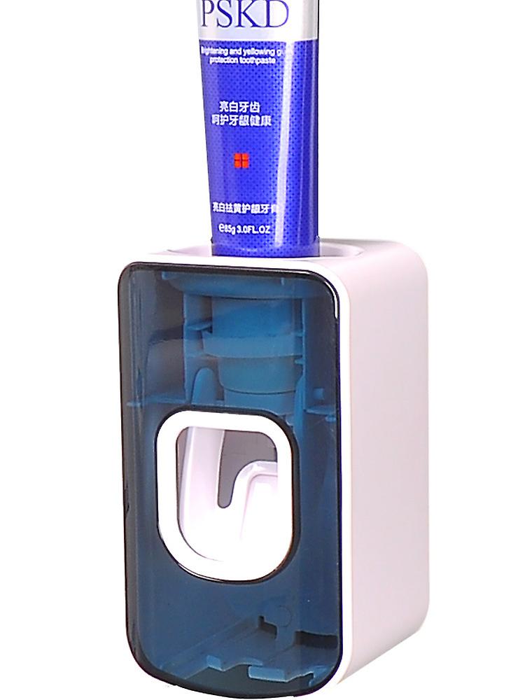 Automatic Toothpaste Dispenser and Holder Toothbrush Storage Holder Wall Mounted Bathroom Accessory, 1 Pack