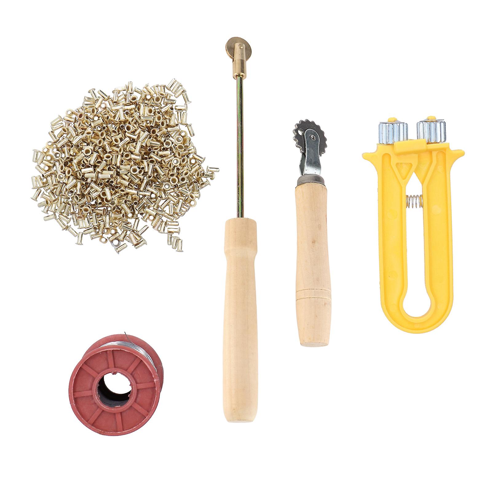 Beekeeping Starter Tools Kit Wire Embedder Beehive Wire Tensioner with Copper Eyelets Iron Wires