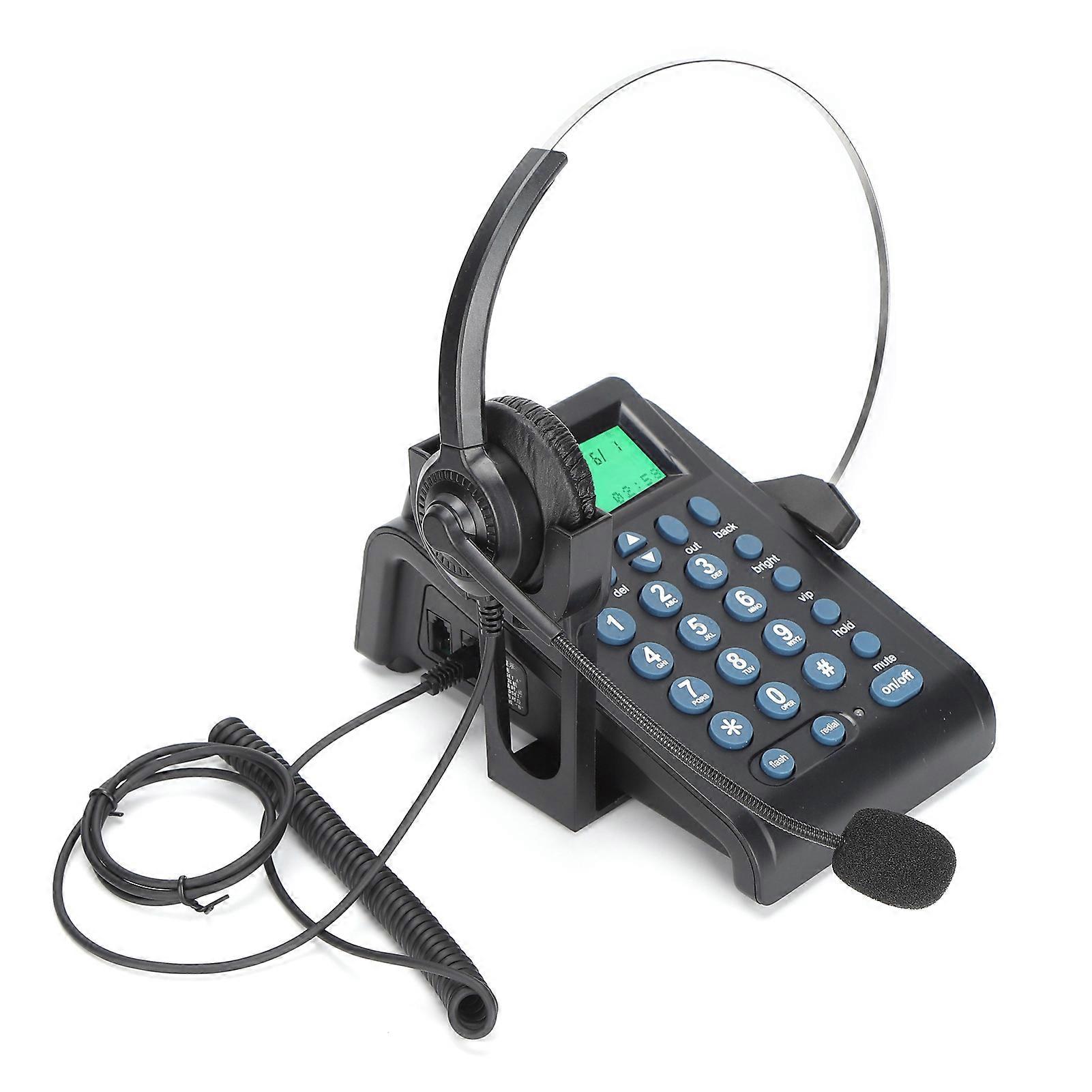 HT910 Wired Call Center Phone with Omnidirectional Headset for Office