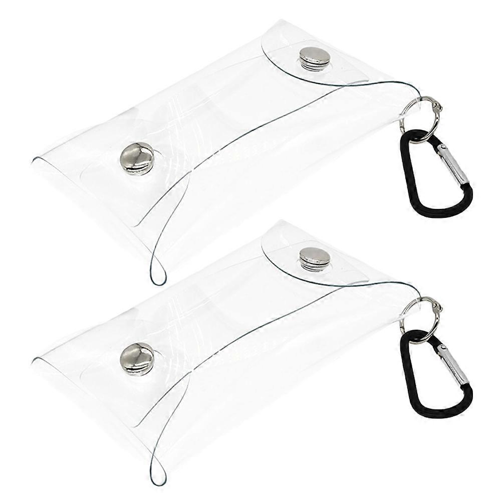 2Pcs Transparent Change Bags Multi-function Storage Pouches Convenient Change Pouches