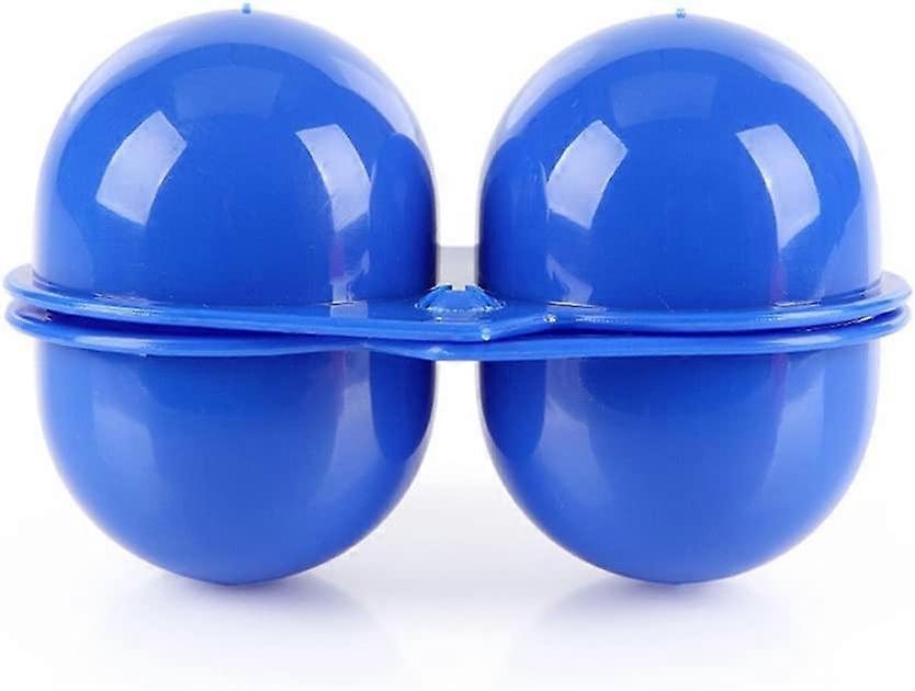Egg Storage Box Egg Container Storage Jar Compartment Multi in Fridge Outdoor (Blue, 2 Compartments)