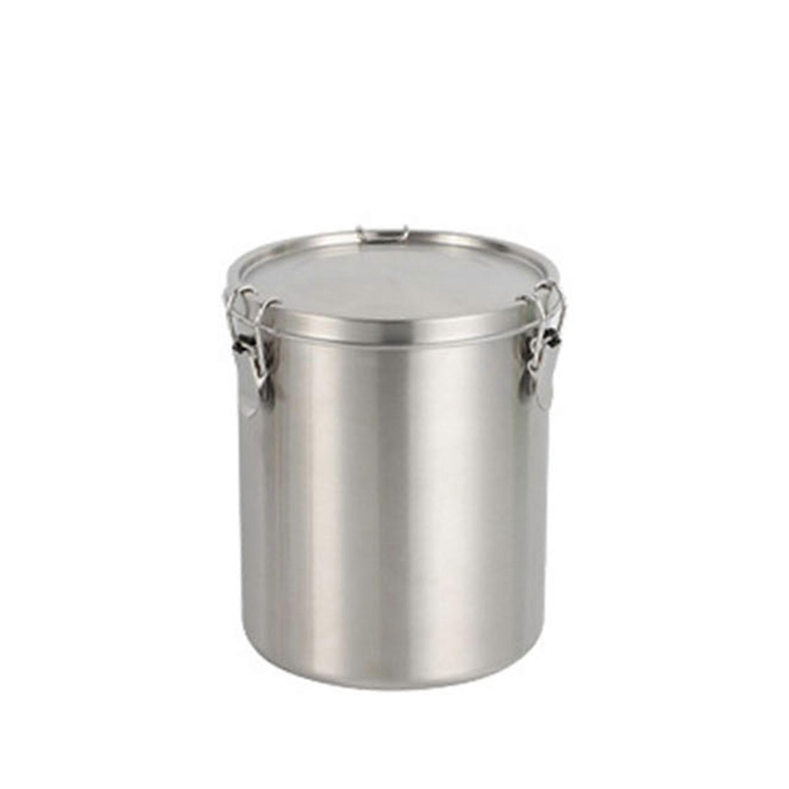 Airtight Food Storage Container Stainless Steel Pet Food Jar with Lid Dog Treat Bucket Kitchen Pantry Organizer for Coffee Cereal
