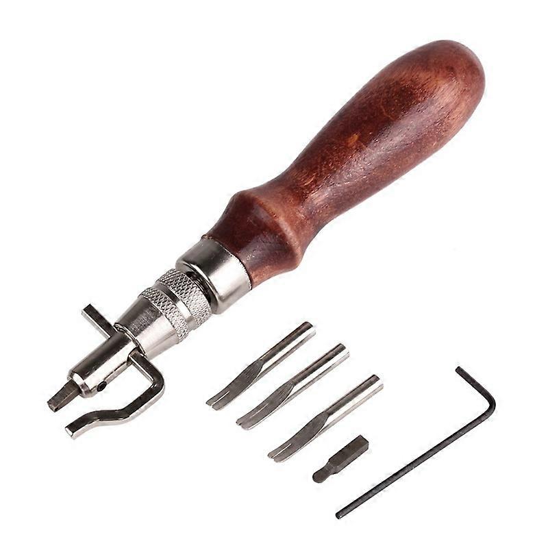 7 In 1 Set Multifunctional Handmade Adjustable Leather Groover Stitching And Groover Edger Tool
