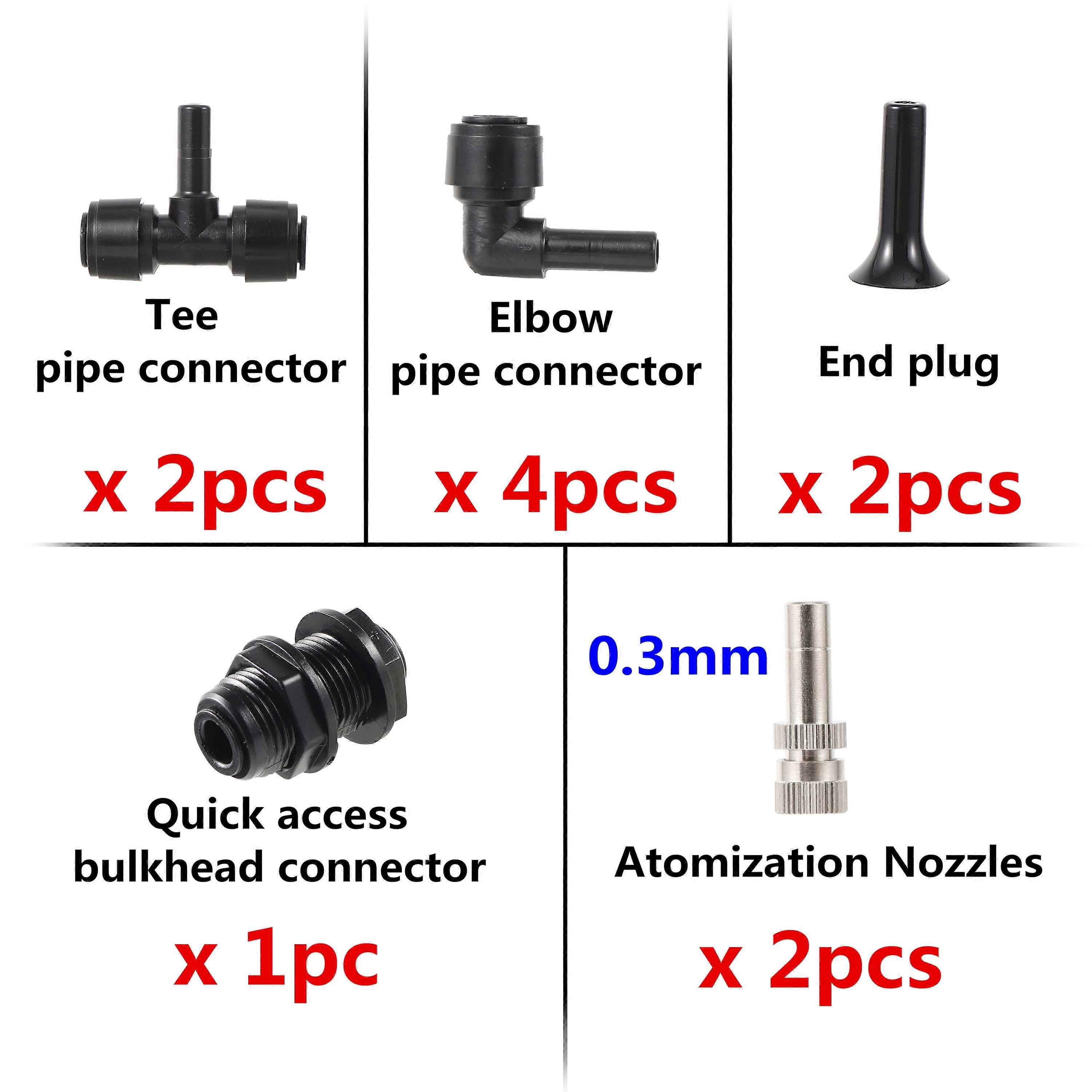 Adjustable Universal Atomization Nozzle Kit Garden Irrigation Greenhouse Cooling Humidification Nebulizer Landscaping Decoration