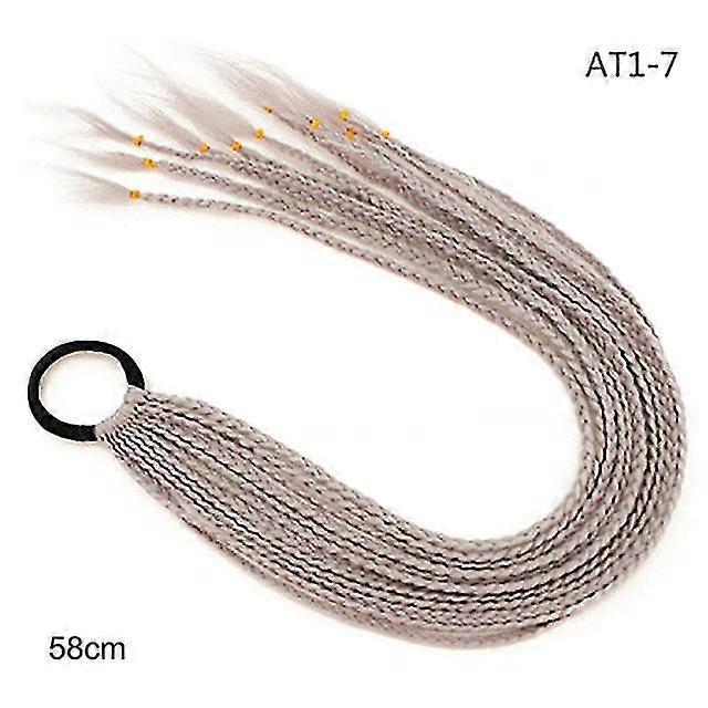 Jianghuo 60 Cm Gradiente de Cor de Cabelo Sujo Trançado Rabo de Cavalo 12 Pçs / Pacote Colorido Elástico Faixa de Cabelo Elástico Acessórios para o Cabelo Peruca Headband