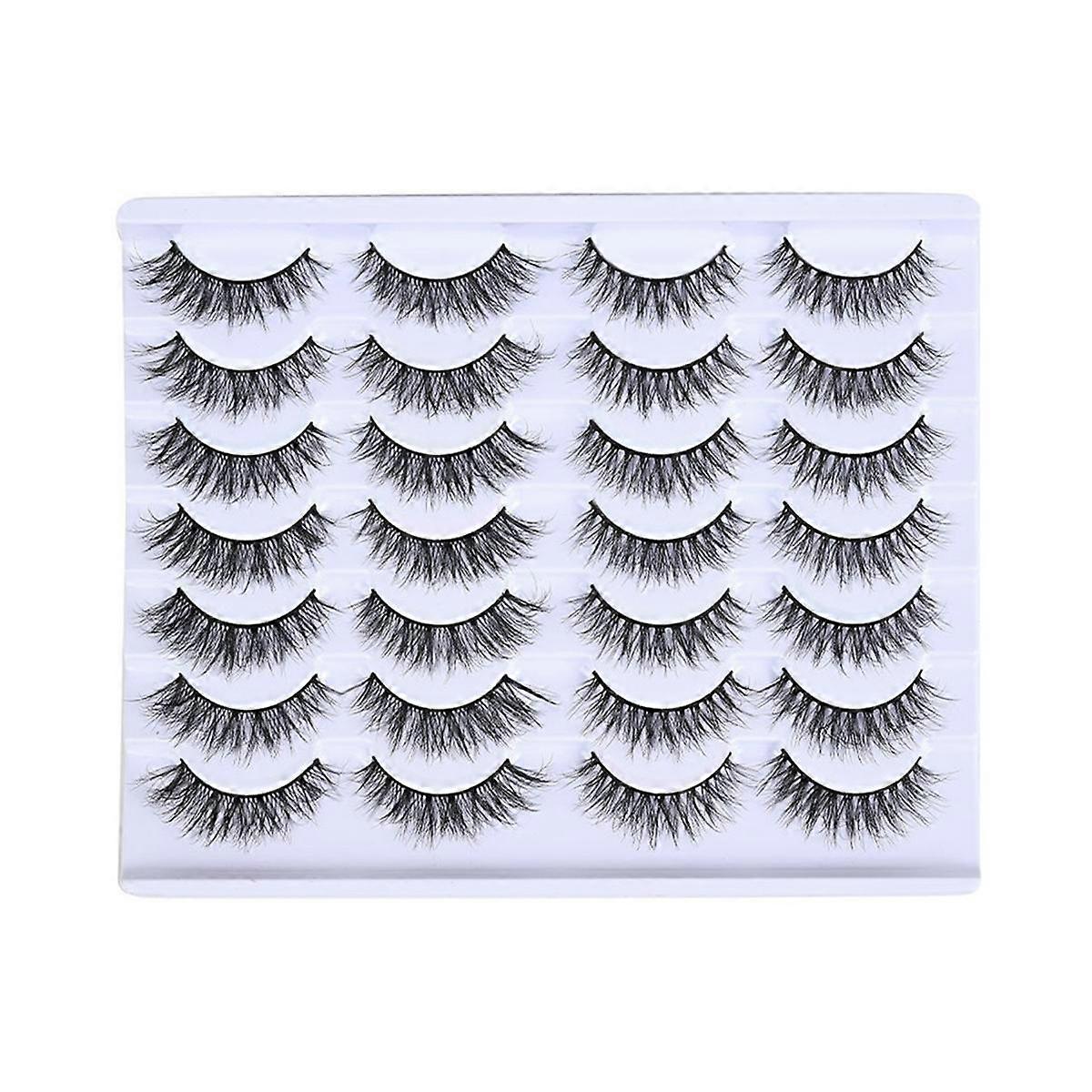 FQ01 Eyelashes 3D Natural False Lashes Soft 14 Pairs Lashes Wispy Natural Eyelash