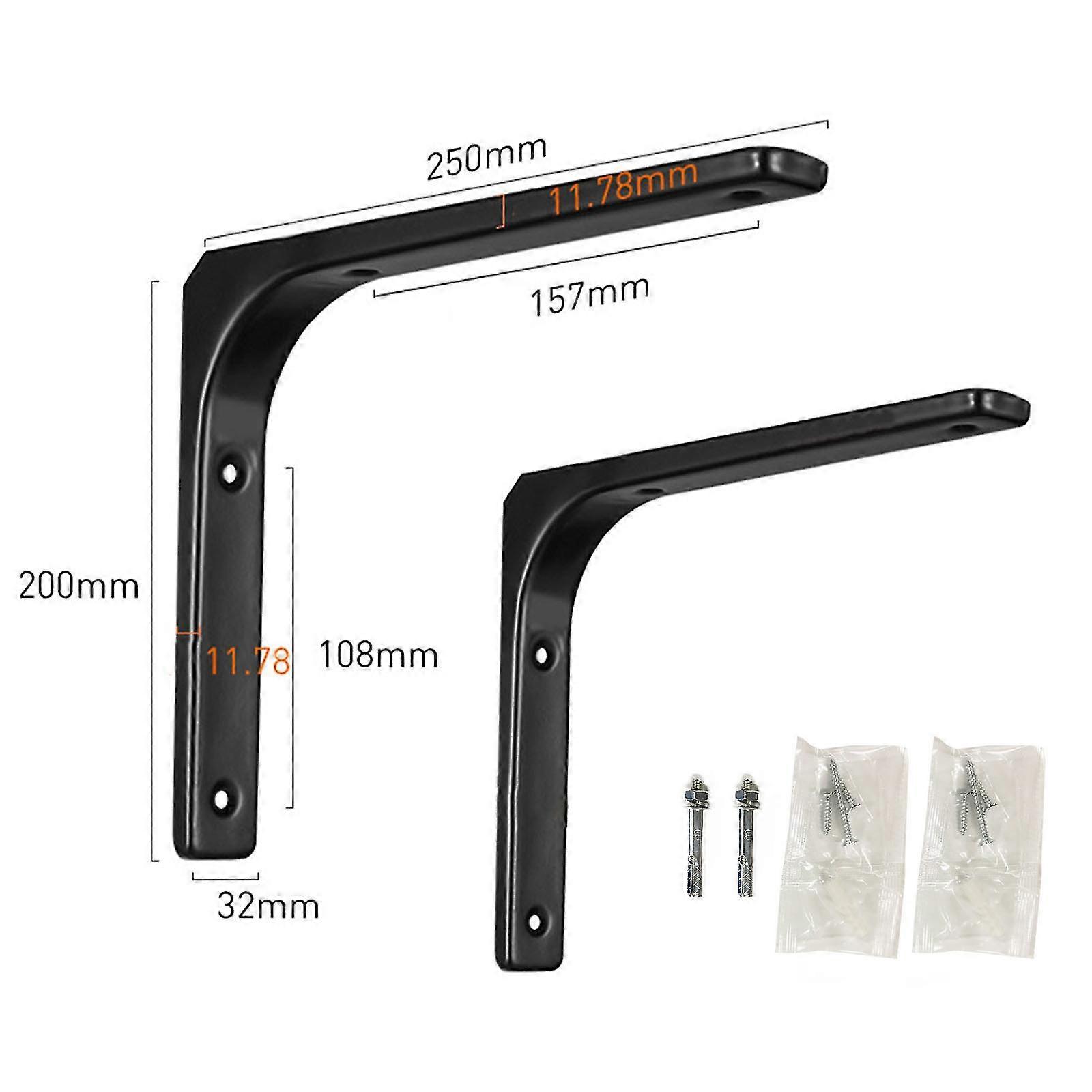 2pcs L Bracket Heavy Duty Floating Shelf Bracket Corner Brace Support