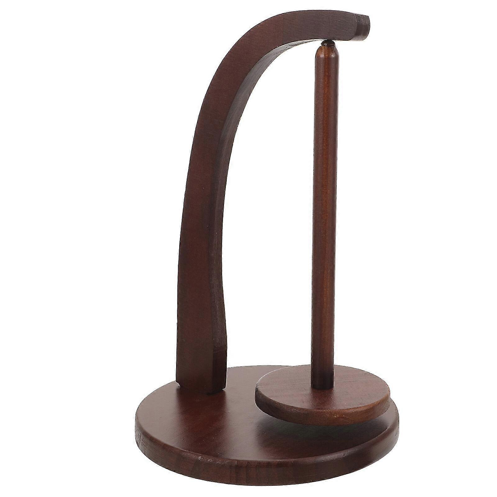 Langanpidike virkkaamiseen Puinen lankakelan pidike Pyörivä langan säilytysteline Langanpidike