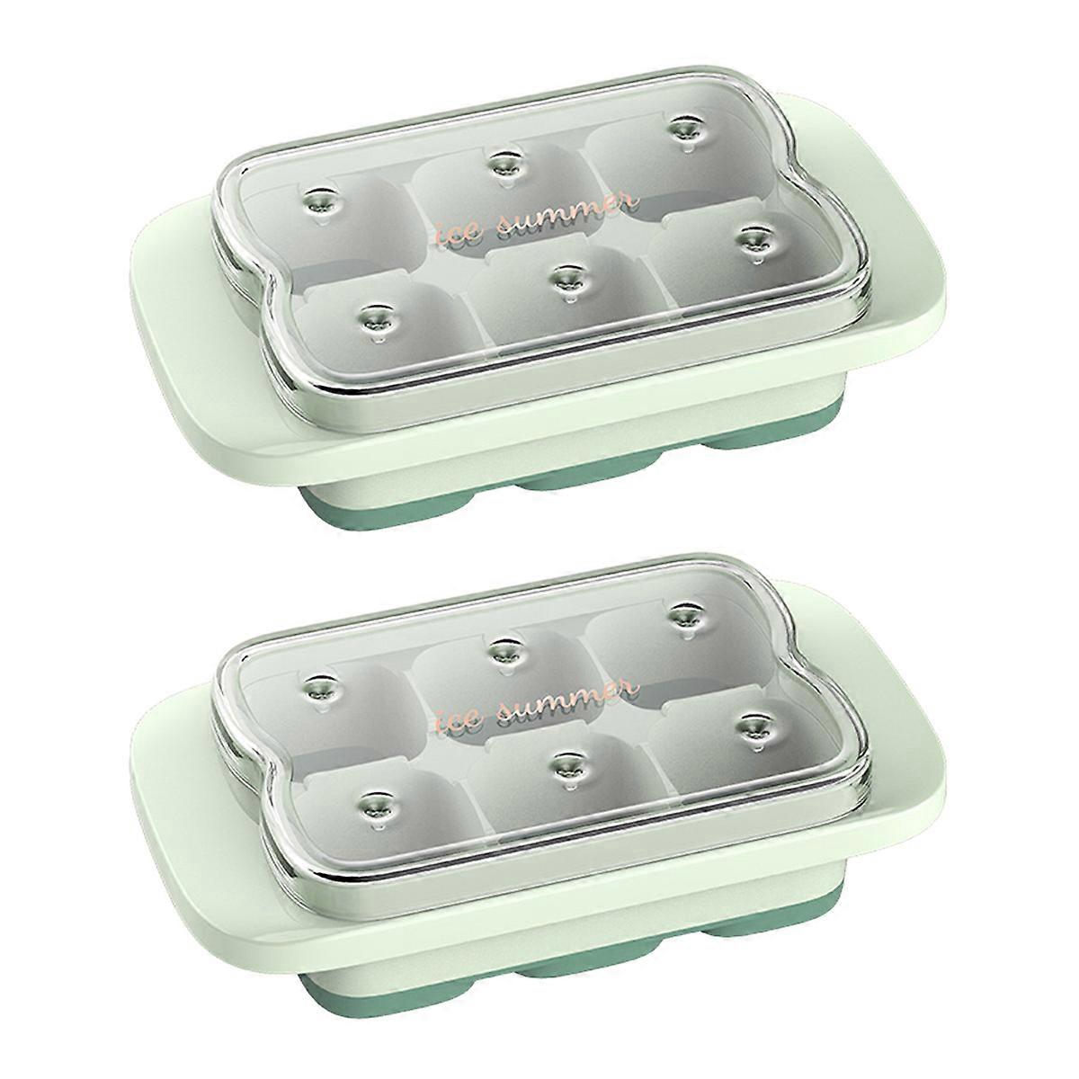 2pcs Eiswürfel Artefakt Babynahrung Gefrierschrank Box Gefrierschrank Block Artefakt