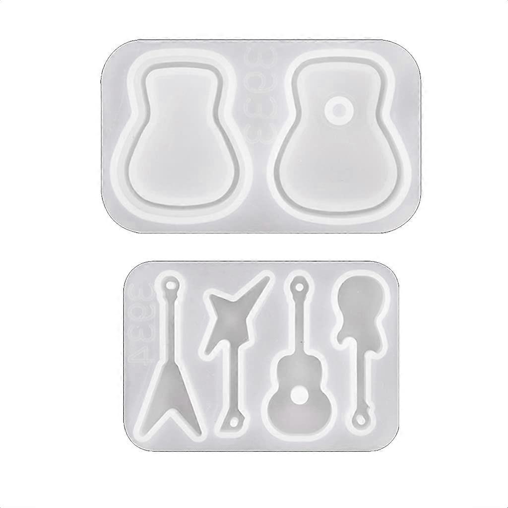 Irregular Shaped Exquisite Resin Mold,Guitar Pick Triangle Plectrum Resin Molds Casting Keychain for Music Lovers