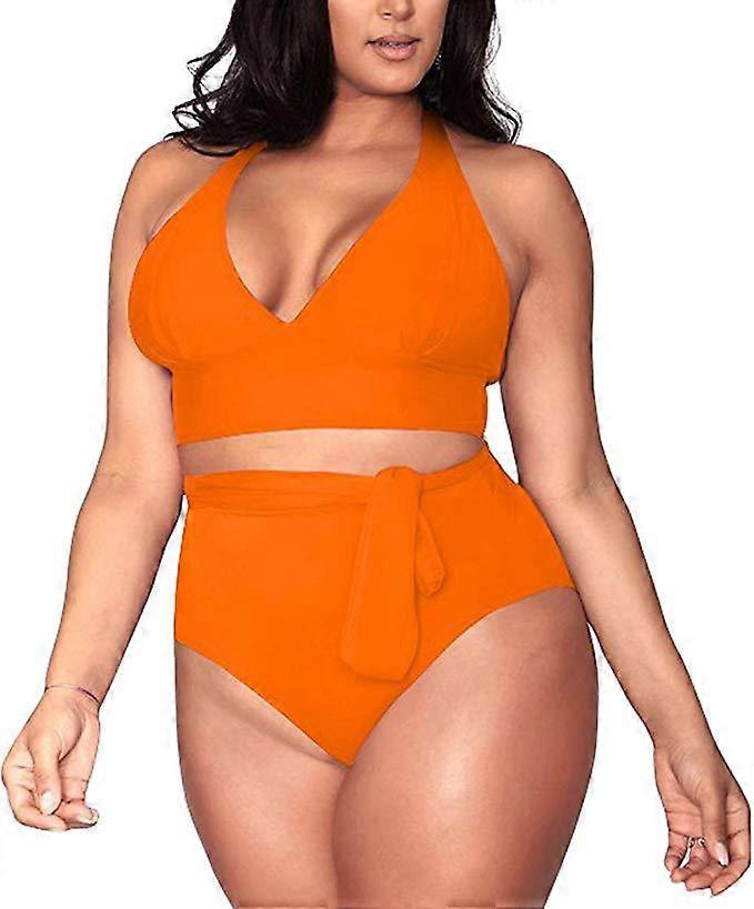Frauen Plus Size High Waisted Bauchkontrolle Bademode Badeanzug Volle Abdeckung