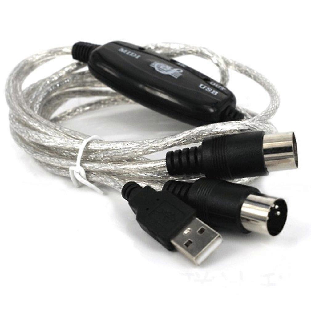 High Quality Keyboard To PC USB MIDI Cable Converter PC To Music Keyboard Cord USB IN-OUT MIDI Interface Cable